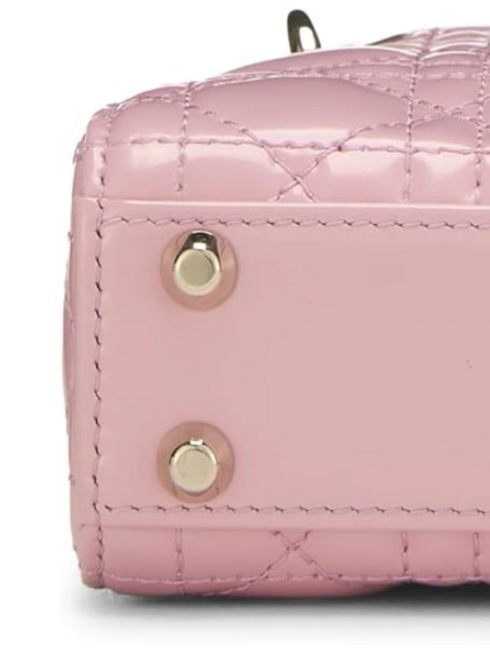 Dior Baby Pink Mini Lady Tote with Gold Hardware - Picture 10 of 12